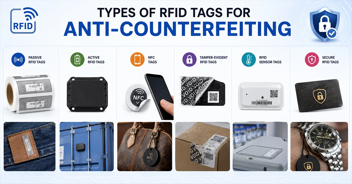 Types of RFID Tags Used for Anti-Counterfeiting Application
