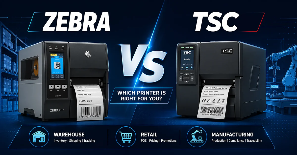 Zebra vs TSC Printer: Complete Printer Comparison for Warehouses, Retail & Manufacturing in 2026