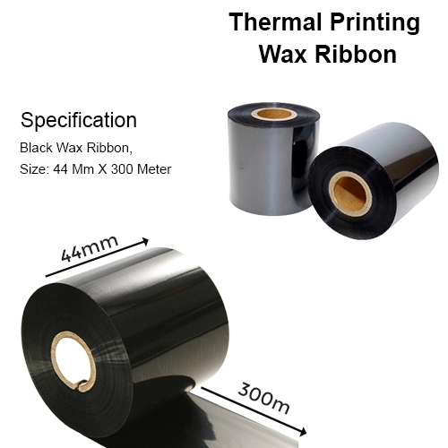 44mm X 300m Thermal Wax Ribbon (Silver)