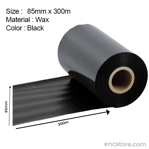 Wax Ribbon, 85mm x 300m (Black)