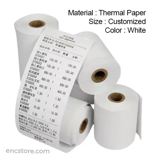 Thermal Paper POS Roll- Customized Sizes