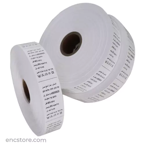 White Taffeta Printed barcode Labels
