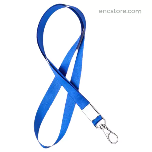 Polyester Plain Blue ID Card Lanyard