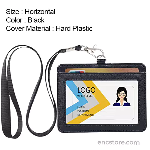 ID Card Badge Holder with Detachable Lanyard