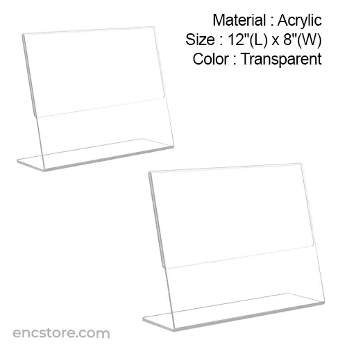 L-Type Transparent QR Display Stand