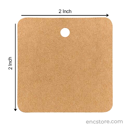 Clothing Paper Square Hang Tag, 2 inch x 2 inch