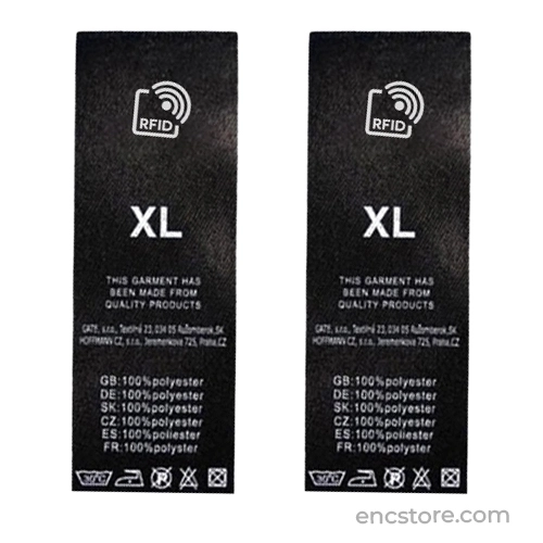 White Printed Polyester Taffeta Label