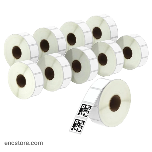 Polyester White QR Barcode Label
