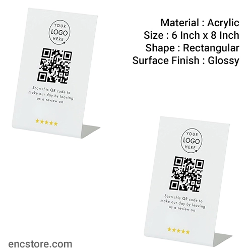 Acrylic QR Code Display Stands