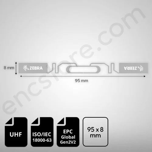 Zebra ZBR2100 RFID Labels & Tags, 95mm x 8mm