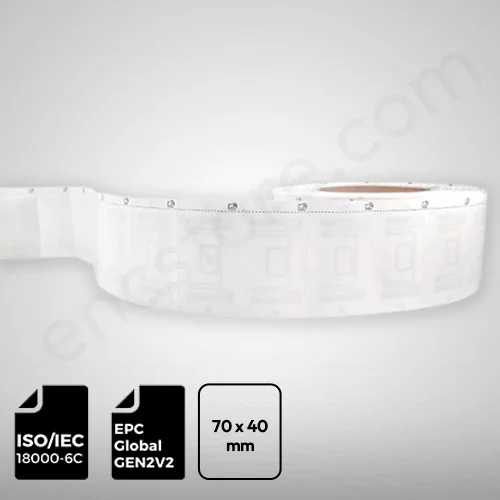 Washable Smart Textile UHF RFID Tag 70×40mm – NXP UCODE® 9
