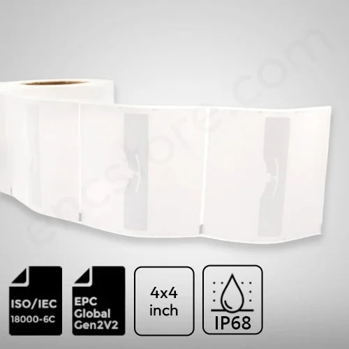 UHF RFID Inventory Label, Alien Higgs® 3 4 x 4 inch