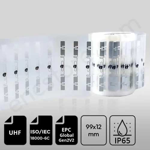Tamper-Proof UHF RFID Headlight Label, 99×12 mm