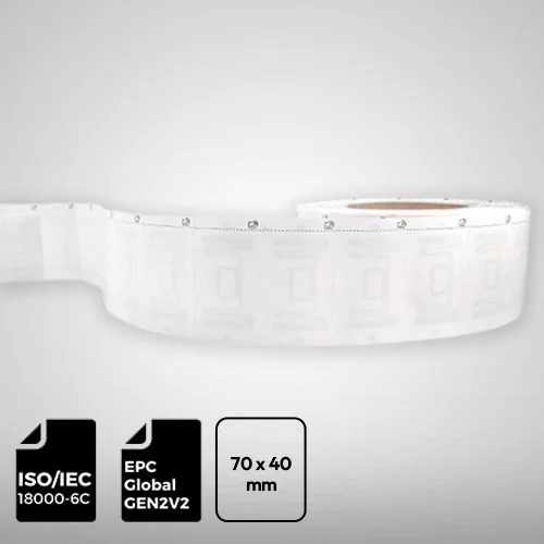 Washable Smart Textile UHF RFID Tag 70×40mm – NXP