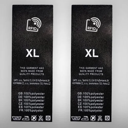 White Printed Polyester Taffeta Label