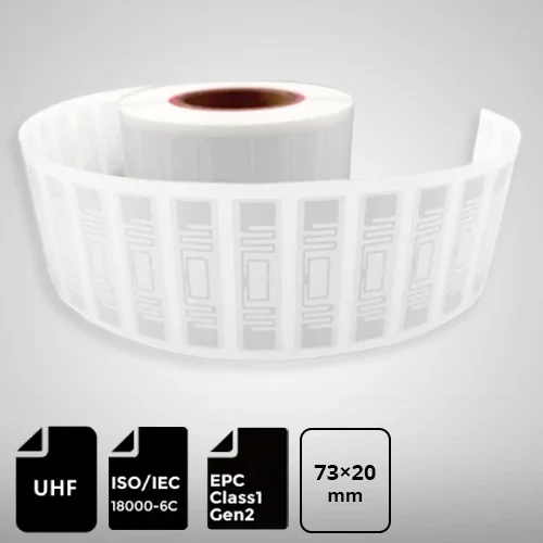 UHF RFID Asset Label, 73×20mm, Alien Higgs 10 Coat