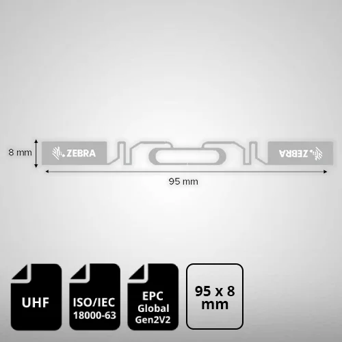 Zebra ZBR2100 RFID Labels & Tags, 95mm x 8mm