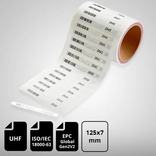UHF RFID Printable Library Polyester Labels/Tags