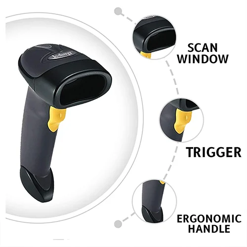 Zebra LS2208 1D Handheld Barcode Scanner