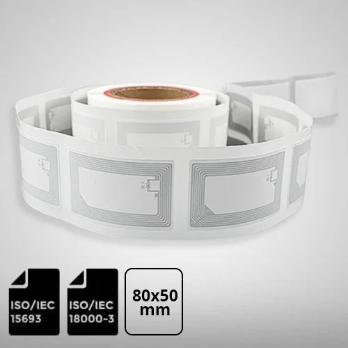 ISO15693 NFC label 80x50mm NXP ICODE® SLIX