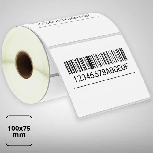 White Paper Self-Adhesive Barcode Labels, 100mm x
