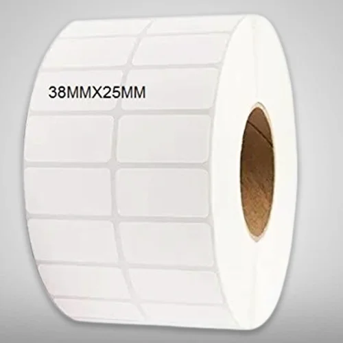 White Vinyl Barcode Label Roll