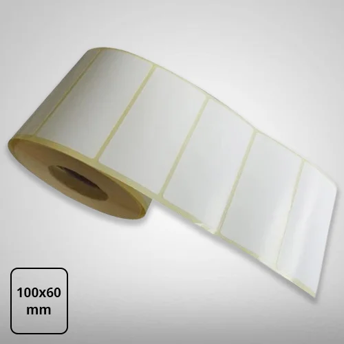 Chromo Paper Blank Barcode Label, 100mm x 60mm