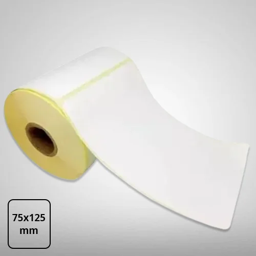 White Plain Paper Barcode Label
