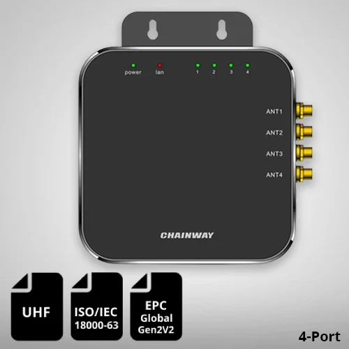 UR4, 4-Port Fixed Long Range RFID Reader