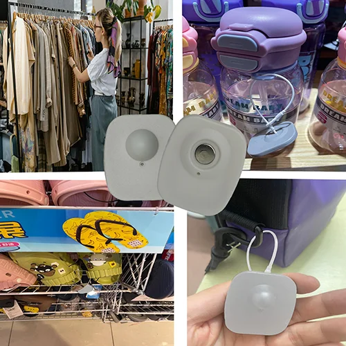 White Mini EAS Tags with UHF RFID