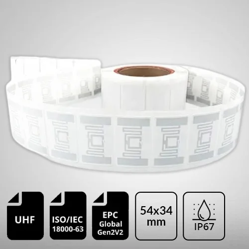 5434 - UHF RFID Paper/Polyester Asset Tags & Labels, M830