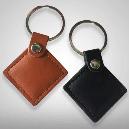 NFC 13.56MHz PU Leather Keyfob Tag