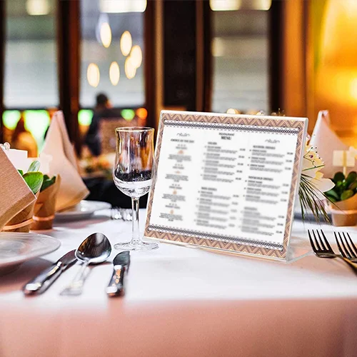 Acrylic L-Type Transparent QR Display Stand, A4-12