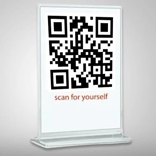 Acrylic QR Code Display Stands