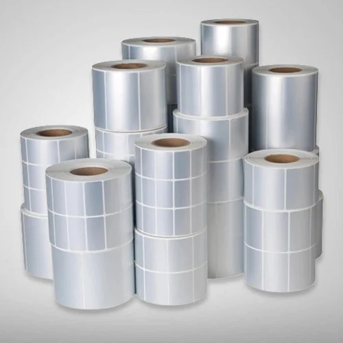 Silver Blank Barcode Polyester Labels