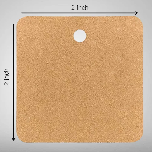 Clothing Paper Square Hang Tag, 2 inch x 2 inch
