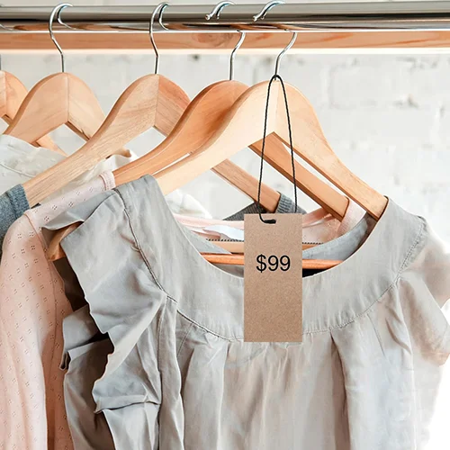 Black Clothing Hang Tag String