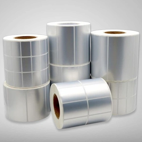 Grey Silver Polyester Barcode Labels