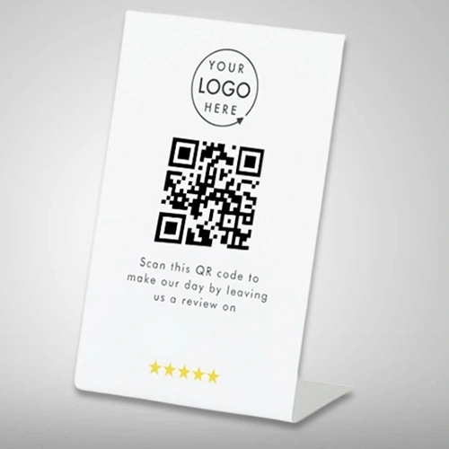 A5 Acrylic QR Code Display Stand, 6 Inch x 8 Inch