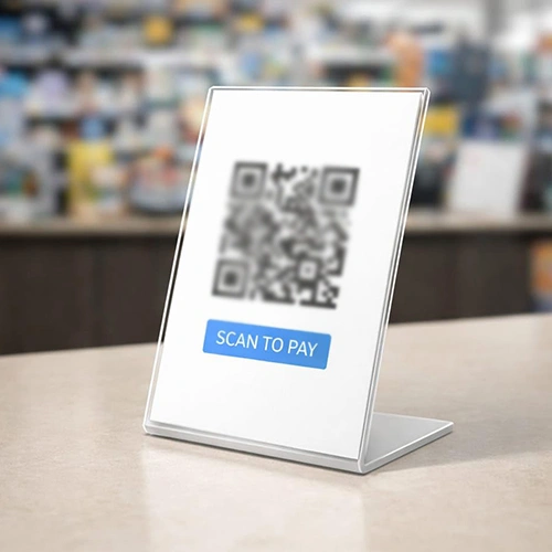 Acrylic QR Code Display Stands