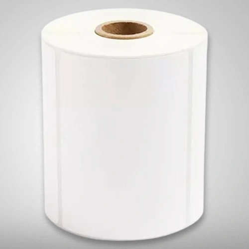 White Chromo Paper Barcode Label
