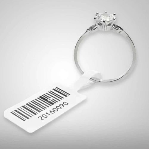 Polyester Jewelry Barcode Label, 81mm x 12mm