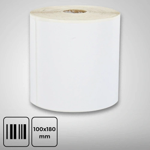 White Chromo Paper Barcode Label