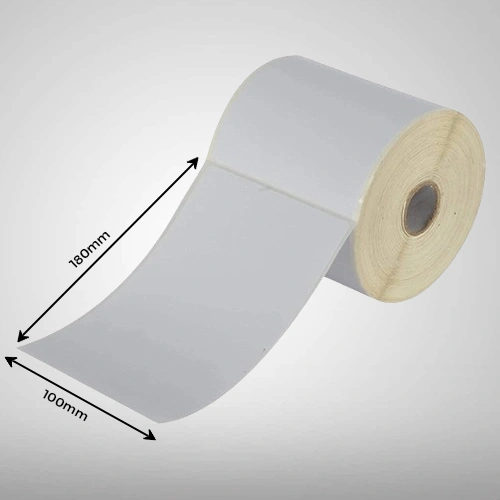 White Chromo Paper Barcode Label