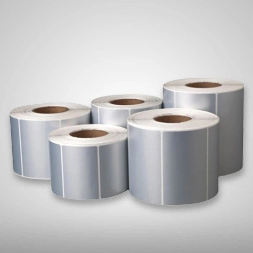 Silver Plain Self Adhesive Vinyl Barcode label, 10