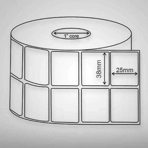 Polyester Labels, 38mm X 25mm(White)
