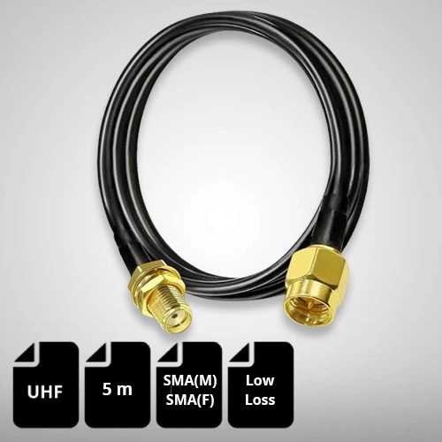 RFID Antenna Cable, SMA Male to SMA Female, 5mtrs