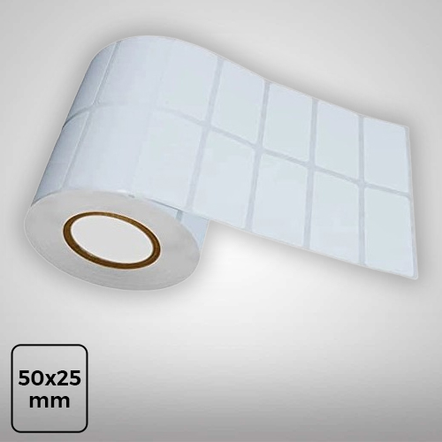 Thermal Transfer Paper Barcode Labels, 50mm x 25mm