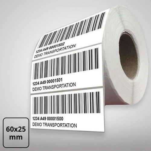 Chromo Self-Adhesive Paper Barcode Label, 60mm x 25mm x 1Up