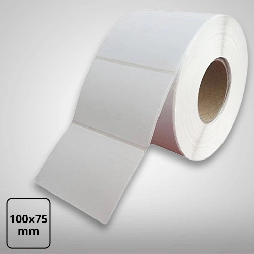 White Plain Polyester Labels, 100mmx75mm